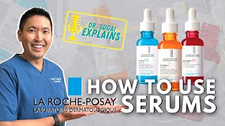 Dermatologist Explains How to Use La RochePosay Serums in your AntiAging Skincare Routine [upl. by Ydassac]