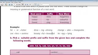 VIII 8th Std Vocabulary Prefix Suffix and Syllabification [upl. by Gilbart464]