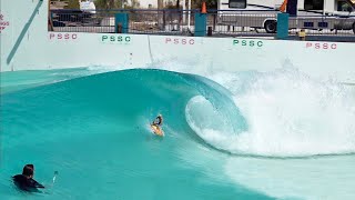 RC Surfer vs PRO Surfers at Wavepool in Palm Springs  RAW Footage [upl. by Bickart]