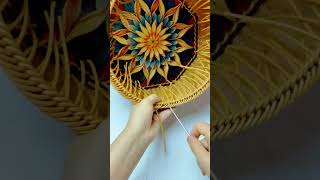 How to craft hand basket with rattan diy rattan handmade [upl. by Urbana]