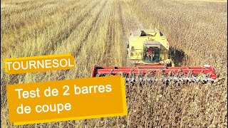 Test  Qui perd le moins de graines entre une coupe tournesol et une coupe de type quotstripperquot [upl. by Crescint227]