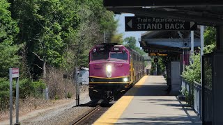 Middleborough Lakeville bound Commuter Rail train entering HolbrookRandolph [upl. by Natsirhc]