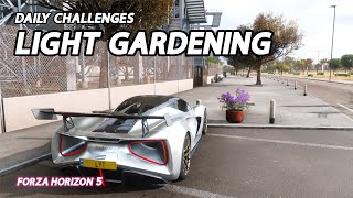 Forza Horizon 5 Daily Challenges Light Gardening  Smash 5 Plant Pots [upl. by Nauqed522]