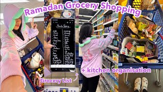 Ramadan Grocery Shopping  يالاه نتقداو لرمضان 🛒🥬💓  kitchen organisation [upl. by Sanferd]