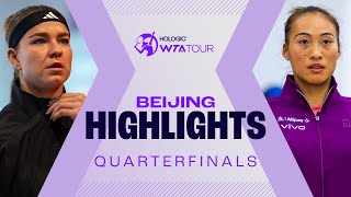 Gauff Sabalenka Muchova amp Zheng in Beijing quarterfinal action  WTA Match Highlights [upl. by Duahsar]