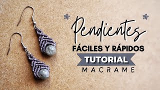 🔰 Cómo hacer PENDIENTES de MACRAME paso a paso fáciles y rápidos  DIY Easy Macrame Earrings 24 [upl. by Season]