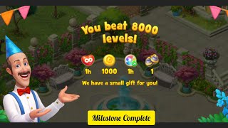 Gardenscapes  8000 Level Milestone Completed  👑 [upl. by Dayle846]