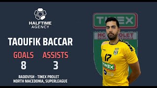 Taoufik Baccar 8 goals vs Radovish 2112024 [upl. by Enoob]