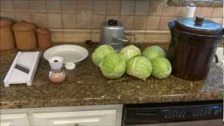 Fermenting Cabbage  Sauerkraut in a Harsch Crock Pot  Part 1 [upl. by Ros]