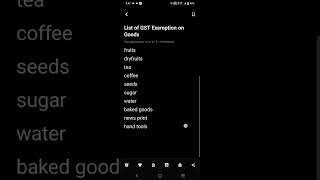 Exempted goods in GST [upl. by Yraeg433]