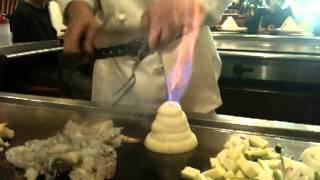 Flaming Onion Volcano  Hibachi Steakhouse [upl. by Savannah706]