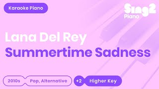 Lana Del Rey  Summertime Sadness Higher Key Piano Karaoke [upl. by Dowdell171]