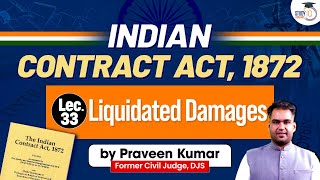 Liquidated Damages  Indian Contract Act 1872  Target Judiciary [upl. by Anoli]