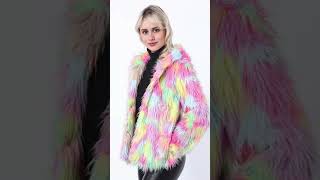 Womens fur coat fallfashion fashion retrodress [upl. by Elton2]