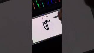 GTG letters logo design create in adobe illustrator shortsvideo shorts logodesign [upl. by Queridas]