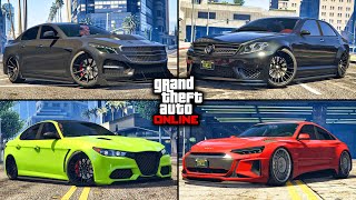 Best 4 Doors Sport Cars in GTA 5 Online [upl. by Eilra]