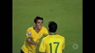 Brasil 3 x 0 Peru  Eliminatórias 2009 [upl. by Eannej833]