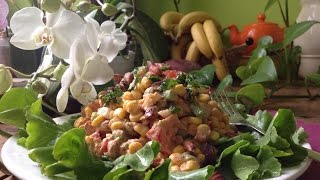 Maissalat mit CashewTomatendressing  Rohe Hauptspeise [upl. by Adnilem]