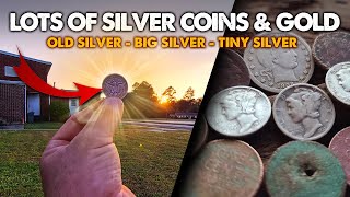 Finding Lots of SILVER COINS amp GOLD Metal Detecting silvercoins oldcoins [upl. by Lyckman707]