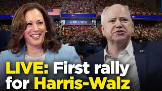 Watch live Harris courts voters in Philadelphia at first rally with VP pick Tim Walz [upl. by Alethia]