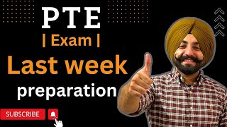 PTE exam last week preparation how to clear PTE exam  Gurwinder Sir [upl. by Merline]