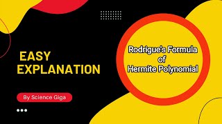 Rodrigues Formula for Hermite Polynomial  Hermite Polynomial Rodrigues FormulaHermite Polynomial [upl. by Balough]