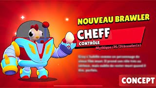 NOUVEAU BRAWLER MYTHIQUE CHEFF 🫡 🔥 Futur feat Brawl Stars x Mc Donalds infos amp concept [upl. by Idelia]