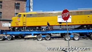 Milwaukee Road E9 Engine 36A moves through the streets of Deer Lodge MT [upl. by Terrill]