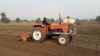 New Holland 480 Tractor with Rotavator  Preparing Wheat Crop Field [upl. by Eob620]