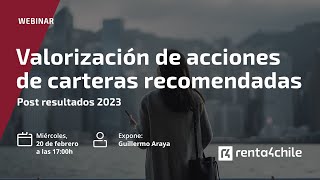 Valorización de acciones de carteras recomendadas post resultados 2023 [upl. by O'Doneven]