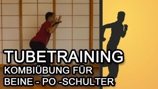 Kombiübung für Beine Po und Schulter  Tubetraining [upl. by Dnaletak414]