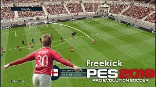 PES 2019 Freekick ft David Beckham Roberto Carlos Ronaldo Messi etc [upl. by Philip600]