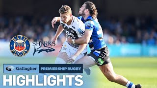 Bath Rugby v Sale Sharks  HIGHLIGHTS  Nailbiter at the Rec  Gallagher Premiership 202122 [upl. by Odinevneib]