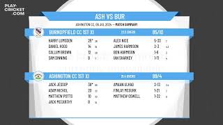 Ashington CC 1st XI v Burnopfield CC 1st XI [upl. by Akinad]