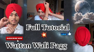 ✅️Wattan Wali Pagg Full Tutorial ✅️ 10min turbansubscribetrending [upl. by Aynotal]