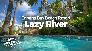 Cabana Bay Beach Resort – Full Lazy River Loop with 50s Audio at Universal Orlando Resort [upl. by Aciemaj]