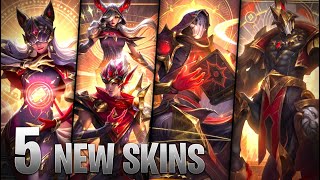 5 NEW SKINS  Arcana Ahri Xayah Rakan Ryze amp Hecarim  League of Legends [upl. by Chuck]