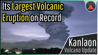 Kanlaon Volcano Eruption Update Largest Eruption Ever Produced Pyroclastic Flows [upl. by Rani]