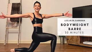 LIVE CARBON38 Bodyweight Barre 30 Min [upl. by Tocs221]