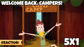 Camp Camp  S05E01  Welcome Back Campers  REACTION [upl. by Alaehcim]