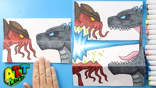 How to Draw Godzilla vs Scylla Surprise Fold [upl. by Assirem927]