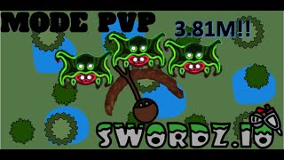 swordz io 3434 unlocked with 381M score WR Mode PvP [upl. by Benedetta]