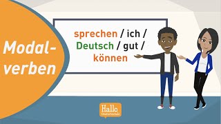 Deutsch lernen A1  Modalverben im Satz  Grammatik und Deutschübungen [upl. by Frodeen]