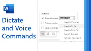 How to use Dictation and voice commands in Microsoft Word 2021 [upl. by Sokil940]