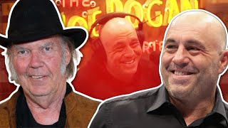 Joe Rogan Mocks Neil Youngs Embarrassing Return To Spotify [upl. by Binni]