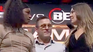 Claressa Shields STARES DOWN Kelsey Desantis In Third MMA FIGHT  FULL PRESS CONFERENCE [upl. by Ahkos]