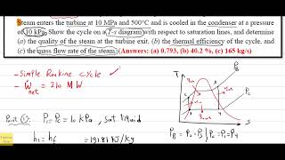 5Simple Rankine CycleSolved Problemno1 [upl. by Samul933]