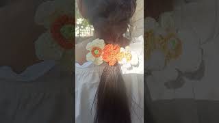 Crochet flower hair accessories [upl. by Heuser912]