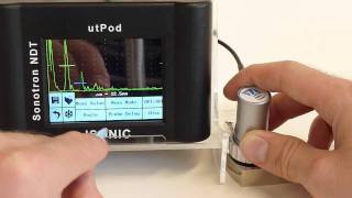 ISONIC utPod  2 point calibration straight beam probe [upl. by Anaerb]