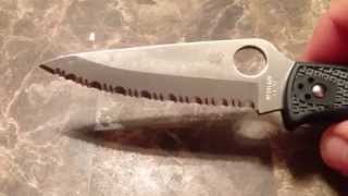 Spyderco Endura 4 spyderedge fully serrated [upl. by Herby]